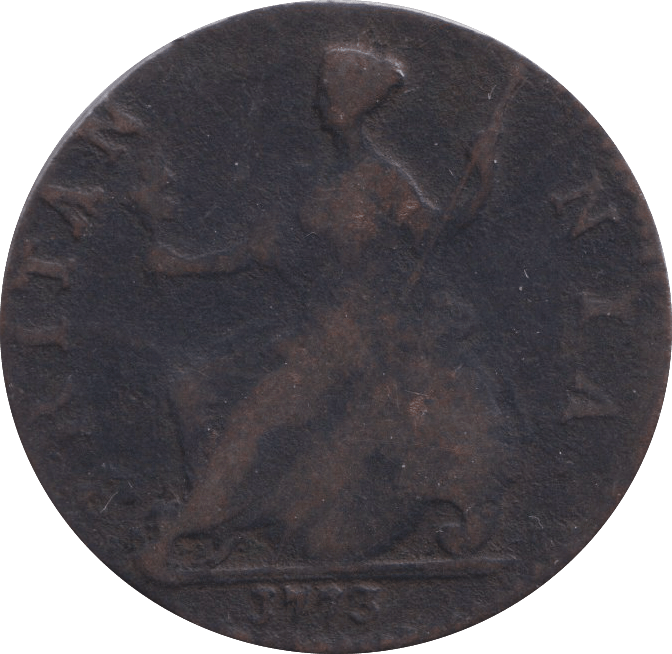 1773 PENNY GEORGE III ( FINE ) - PENNY - Cambridgeshire Coins
