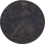 1773 PENNY GEORGE III ( FINE ) - PENNY - Cambridgeshire Coins