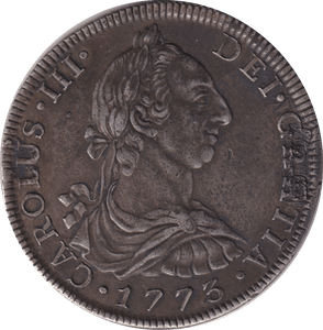1773 SILVER 8 REALES MEXICO SPANISH COLONY - SILVER WORLD COINS - Cambridgeshire Coins
