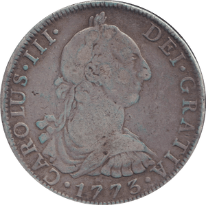 1773 SILVER 8 REALES MEXICO SPANISH COLONY - SILVER WORLD COINS - Cambridgeshire Coins