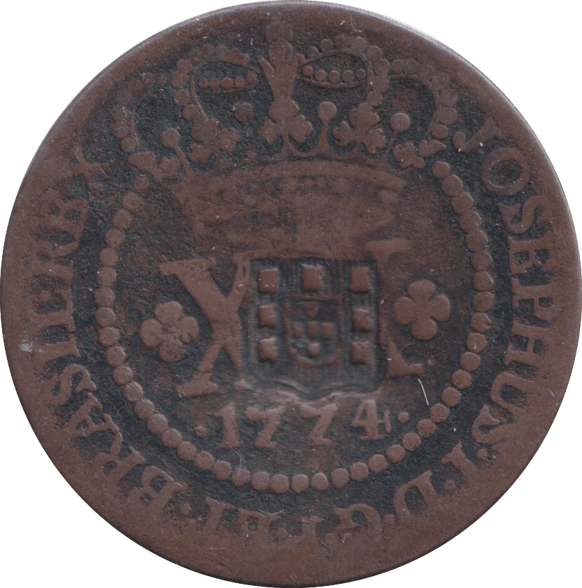 1774 20 REIS BRAZIL COUNTER MARK - WORLD COINS - Cambridgeshire Coins