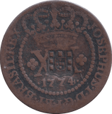 1774 20 REIS BRAZIL COUNTER MARK - WORLD COINS - Cambridgeshire Coins