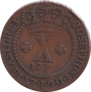 1774 BRAZIL 10 REIS - WORLD COINS - Cambridgeshire Coins