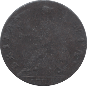 1774 HALFPENNY ( FINE ) - HALFPENNY - Cambridgeshire Coins
