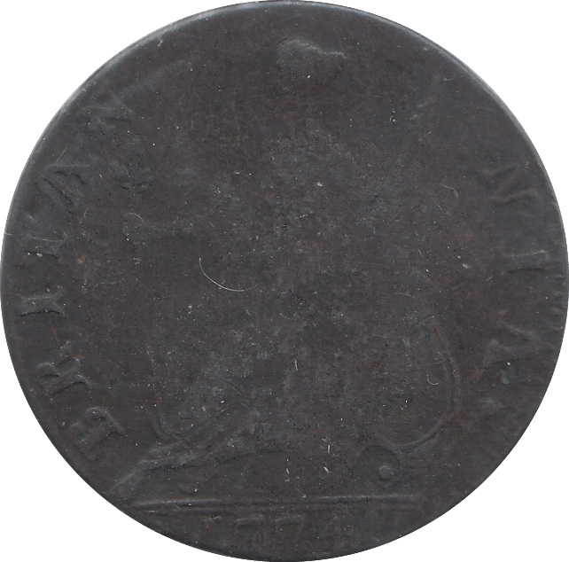 1774 HALFPENNY ( FINE ) - HALFPENNY - Cambridgeshire Coins