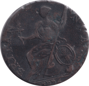 1774 HALFPENNY ( GVF ) - HALFPENNY - Cambridgeshire Coins