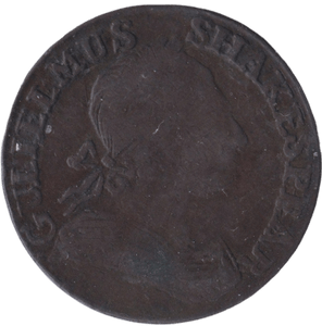 1774 HALFPENNY SHAKESPEAR - HALFPENNY - Cambridgeshire Coins