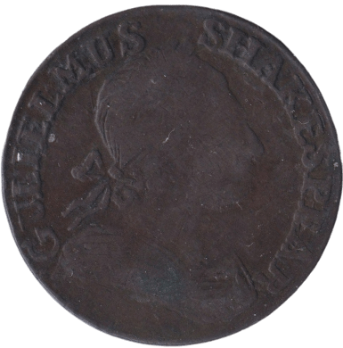 1774 HALFPENNY SHAKESPEAR - HALFPENNY - Cambridgeshire Coins