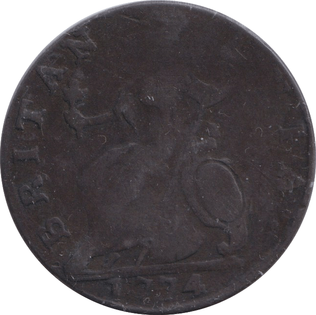 1774 HALFPENNY SHAKESPEAR - HALFPENNY - Cambridgeshire Coins