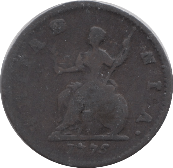 1775 FARTHING ( FINE ) - Farthing - Cambridgeshire Coins