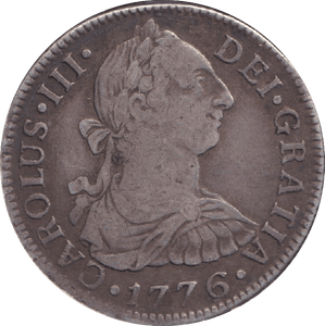 1776 SILVER 2 REALES MEXICO SPANISH COLONY - SILVER WORLD COINS - Cambridgeshire Coins