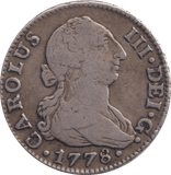 1778 SPAIN 2 REALES - WORLD COINS - Cambridgeshire Coins