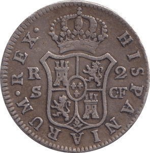 1778 SPAIN 2 REALES - WORLD COINS - Cambridgeshire Coins