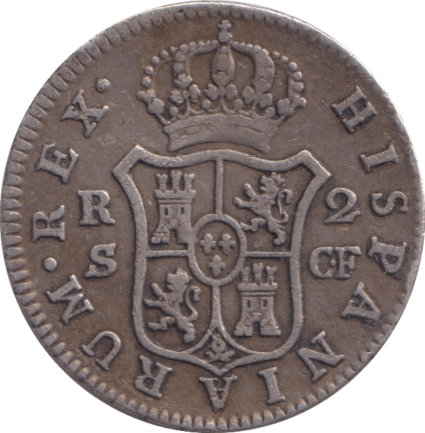 1778 SPAIN 2 REALES - WORLD COINS - Cambridgeshire Coins