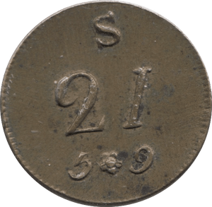 1780 BRITISH GOLD GUINEA SCALE WEIGHT - COUNTER WEIGHTS - Cambridgeshire Coins