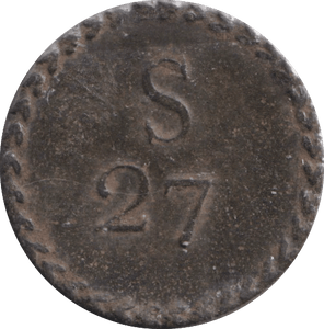 1780 PORTUGUESE MOIDORE COIN WEIGHT - COUNTER WEIGHTS - Cambridgeshire Coins