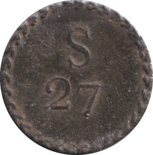 1780 PORTUGUESE MOIDORE COIN WEIGHT - COUNTER WEIGHTS - Cambridgeshire Coins