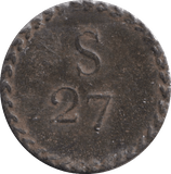 1780 PORTUGUESE MOIDORE COIN WEIGHT - COUNTER WEIGHTS - Cambridgeshire Coins