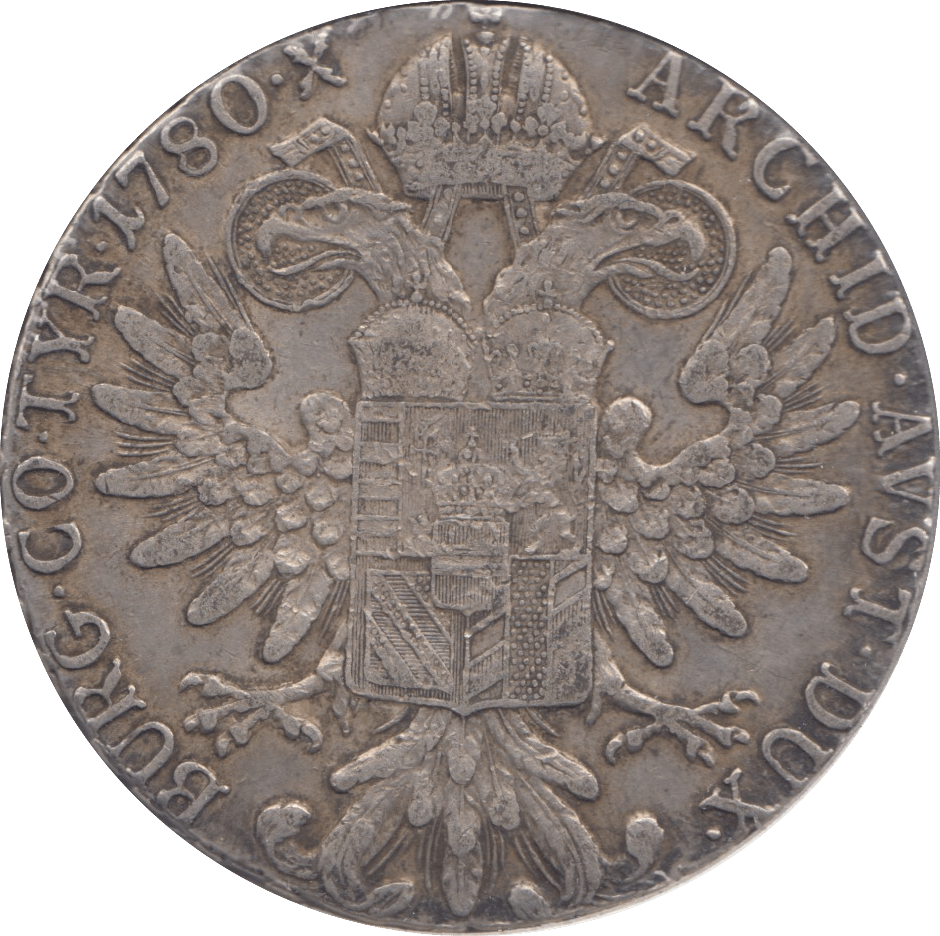 1780 SILVER MARIA THERESA TRADE THALER - SILVER WORLD COINS - Cambridgeshire Coins