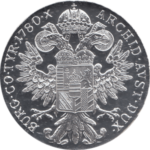 1780 SILVER PROOF MARIA THERESA TRADE THALER RESTRIKE - Silver Proof - Cambridgeshire Coins