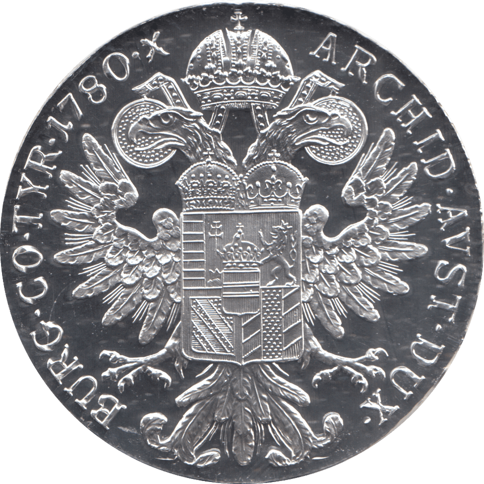 1780 SILVER PROOF MARIA THERESA TRADE THALER RESTRIKE - Silver Proof - Cambridgeshire Coins