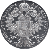 1780 SILVER PROOF MARIA THERESA TRADE THALER RESTRIKE - Silver Proof - Cambridgeshire Coins