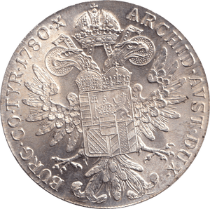1780 SILVER THALER AUSTRIA - SILVER WORLD COINS - Cambridgeshire Coins