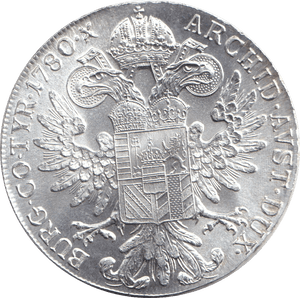1780 SILVER THALER - SILVER WORLD COINS - Cambridgeshire Coins
