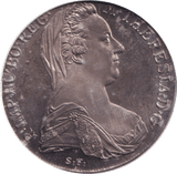1780 SILVER THALIA AUSTRIA - SILVER WORLD COINS - Cambridgeshire Coins