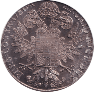 1780 SILVER THALIA AUSTRIA - SILVER WORLD COINS - Cambridgeshire Coins