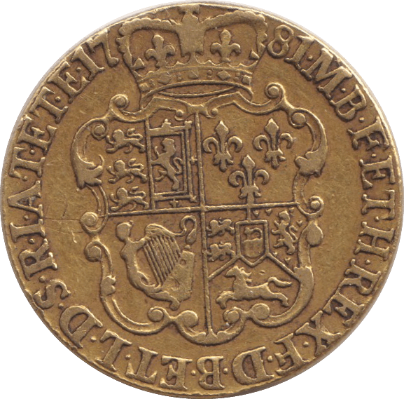 1781 GOLD ONE GUINEA ( FINE ) - GUINEAS - Cambridgeshire Coins