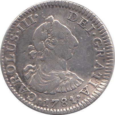 1781 SILVER 1/2 REAL MEXICO - SILVER WORLD COINS - Cambridgeshire Coins