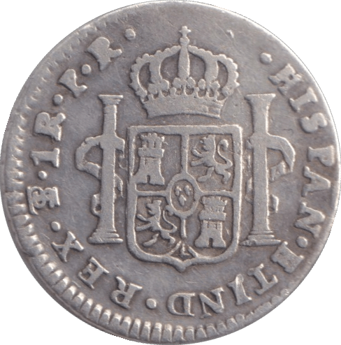 1782 SILVER 1 REALE MEXICO - SILVER WORLD COINS - Cambridgeshire Coins