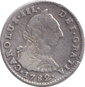 1782 SILVER 1 REALE MEXICO - SILVER WORLD COINS - Cambridgeshire Coins