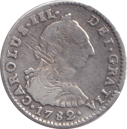 1782 SILVER 1 REALE MEXICO - SILVER WORLD COINS - Cambridgeshire Coins
