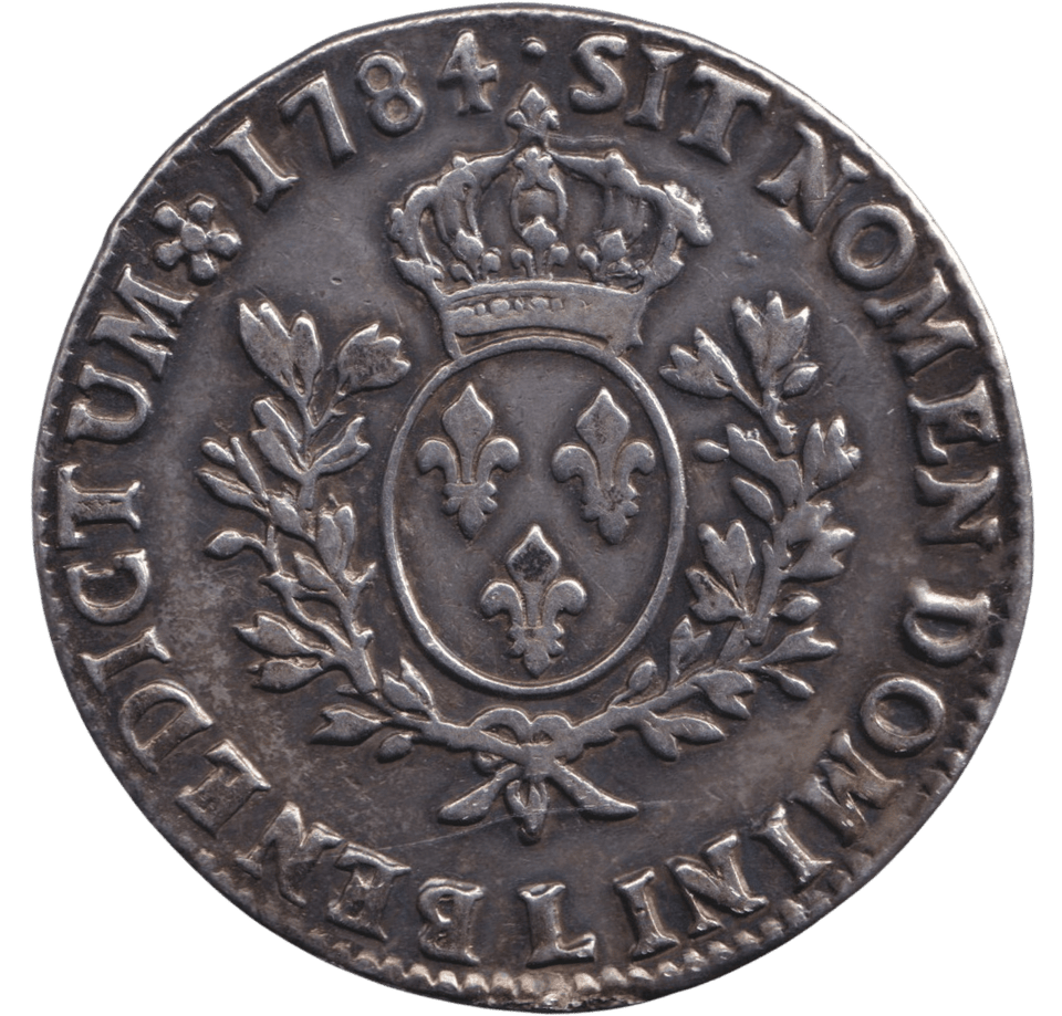 1784 SILVER 1 ECU FRANCE KING LOUIS XVI - SILVER WORLD COINS - Cambridgeshire Coins