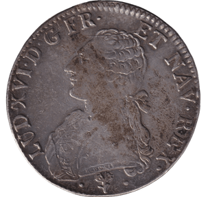 1784 SILVER 1 ECU FRANCE KING LOUIS XVI - SILVER WORLD COINS - Cambridgeshire Coins
