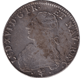 1784 SILVER 1 ECU FRANCE KING LOUIS XVI - SILVER WORLD COINS - Cambridgeshire Coins
