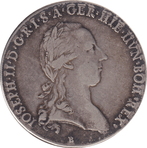 1784 SILVER ONE THALER AUSTRIA / NETHERLANDS - SILVER WORLD COINS - Cambridgeshire Coins