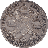 1784 SILVER ONE THALER AUSTRIA / NETHERLANDS - SILVER WORLD COINS - Cambridgeshire Coins