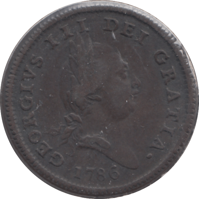 1786 1/2 PENNY ISLE OF MAN - WORLD COINS - Cambridgeshire Coins