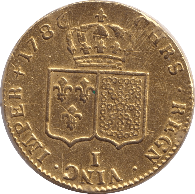 1786 GOLD 2 LOUIS D'OR - LOUIS XVI FRANCE - GOLD WORLD COINS - Cambridgeshire Coins