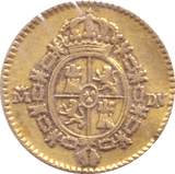 1786 GOLD HALF ESCUDO SPAIN - GOLD WORLD COINS - Cambridgeshire Coins
