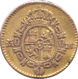 1786 GOLD HALF ESCUDO SPAIN - GOLD WORLD COINS - Cambridgeshire Coins