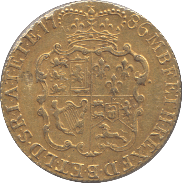 1786 GOLD ONE GUINEA ( EF ) - GUINEAS - Cambridgeshire Coins