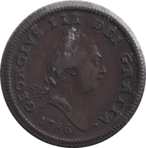 1786 HALF PENNY ISLE OF MAN - WORLD COINS - Cambridgeshire Coins