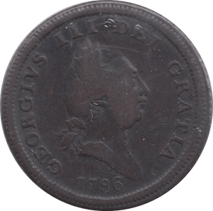 1786 HALFPENNY ISLE OF MAN - WORLD COINS - Cambridgeshire Coins