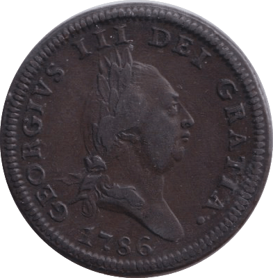 1786 PENNY ISLE OF MAN - WORLD COINS - Cambridgeshire Coins