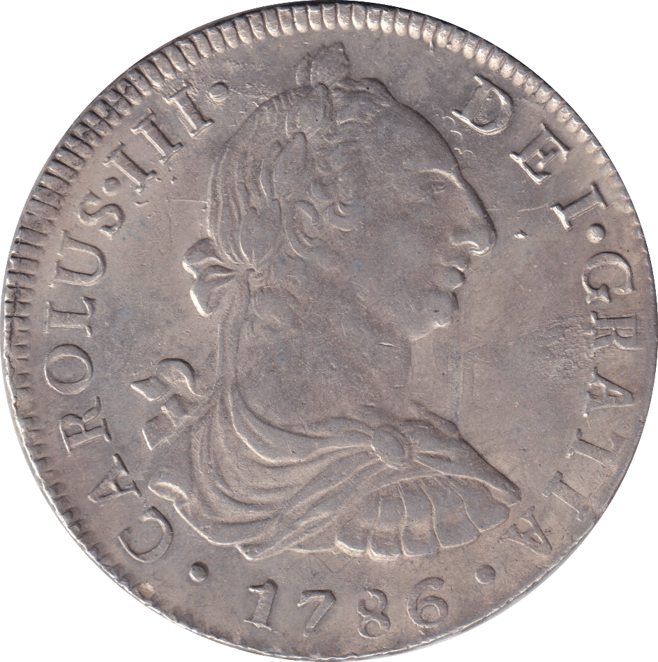 1786 SILVER 8 REALES MEXICO SPANISH COLONY - SILVER WORLD COINS - Cambridgeshire Coins