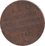1787 1 SCHILLING SCHLESWIG HOLSTEIN - WORLD COINS - Cambridgeshire Coins
